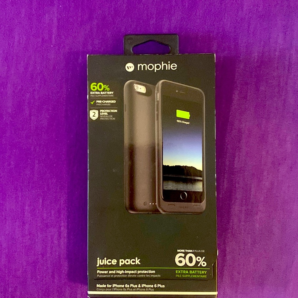 Mophie Juice Pack. iPhone 6s plus/ 6 plus phone case & charger combined.